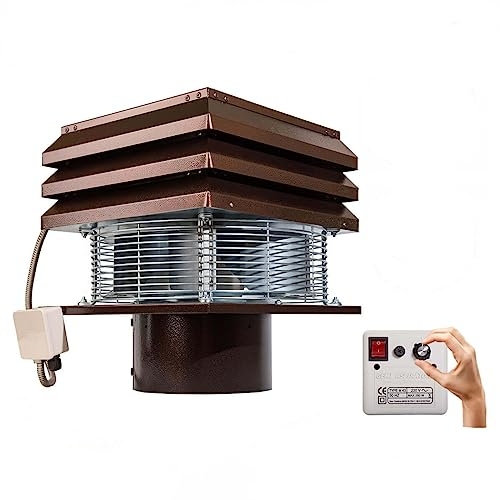 GEMI 25cm Professional Chimney Exhaust Fan with 6-Speed Controller