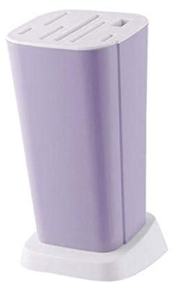 FEDBNET Knife Blocks, Knife Holder for Safe Kitchen Multifunction Plastic Knife Storage Rack Block Holder Stand Mount（1 PCS） (purple)