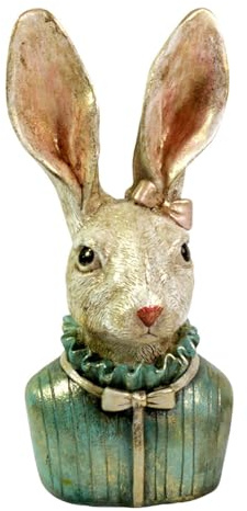 XXL Liebre Busto Liebre Pascua Conejo Conejo Busto Figura Escultura Objeto Decorativo Estatua Decoración de Pascua
