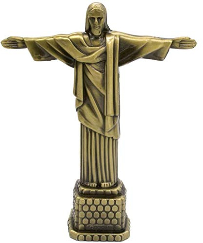 TOSSPER Metall Brasilien Crist Redentor Jesus Figurine Christus Der Erlöser Statue Jesus Christus Statue Katholischen Geschenk Home Decor