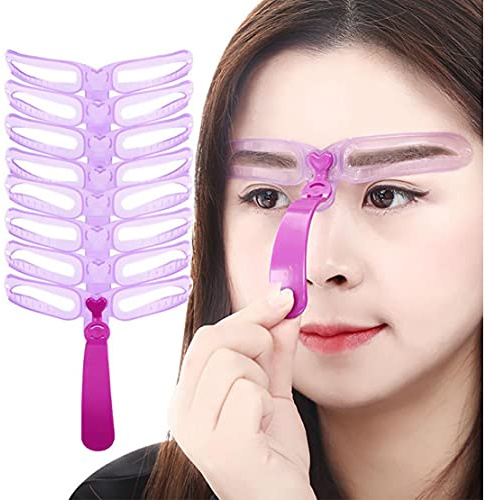 Ruluti 1pc Professionnel Sourcils Pochoirs Sourcils Toilettage Stencil Kit Brow Shaping Modèles Sourcils Carte Dessin DIY Outils De Maquillage