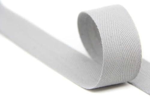 10mm | 5m Köperband | Nahtband | Farbauswahl I 76% Baumwolle (hellgrau)