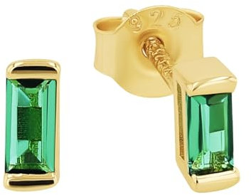 Amor Ohrstecker 925 Sterling Silber Damen Ohrschmuck, mit Zirkonia synth., 0,5 cm, Gold, Kommt in Schmuck Geschenk Box, 2034782