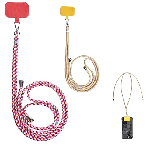SWINILAYA 2 Pezzi Laccio Portacellulare da Collo Universale - Regolabile, Anticaduta per Smartphone, Cinturino in Nylon Resistente, Ideale per Sport e Viaggi