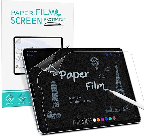 PYS Like Paper - Pellicola salvaschermo per iPad Pro 11 e iPad Air 4a e 5a generazione, antiriflesso, anti impronte digitali, sensazione di sbattimento su carta, confezione da 2