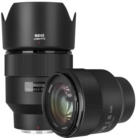 Meike Objectif 85 mm F1.8 plein format AF STM (moteur pas-à-pas A), grande ouverture, autofocus moyen, distance focale fixe, pour Fujifilm X Mount XT2 XT4 XT5 XT10 XT20 XT30 X30 X70 X-S10