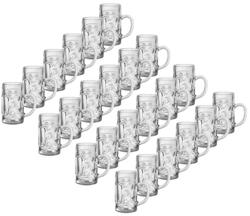 CRISTALICA Schnapsglas Mini-Bierkrug Partygag Wodka Junggesellenenabschied Don (24er Set)