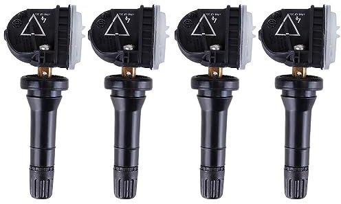 LSGGTIM 4 unidades 2036804 Sensor de presión de neumáticos compatible con Ford Galaxy S-Max Edge Fiesta Mondeo Mustang 2318453 5291383 TPMS con sistema de control de presión de neumáticos de 433 MHz