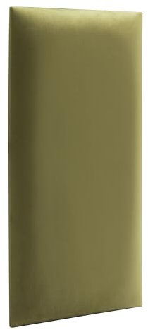 Gold Label Magic Velvet Gepolstert Paneel Wandpaneel Kopfstütze für Schlafzimmer | Wohnzimmer | Wandkissen | Bettkopfteil Gepolstert Glatte Wandpaneel (60 x 30, Olivgrün)