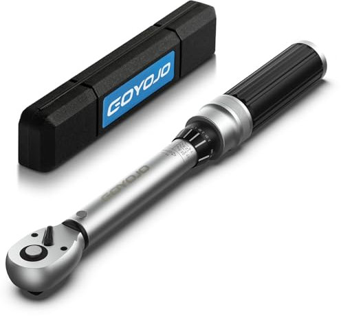 GOYOJO Clé Dynamométrique 1/4, 5-25 Nm Clé Dynamométrique Velo avec, Précision ± 3%, Micro-ajustement de 0,5 Nm, 72 Dents Cle Dynamometrique pour Vélos Route Montagne y Moto