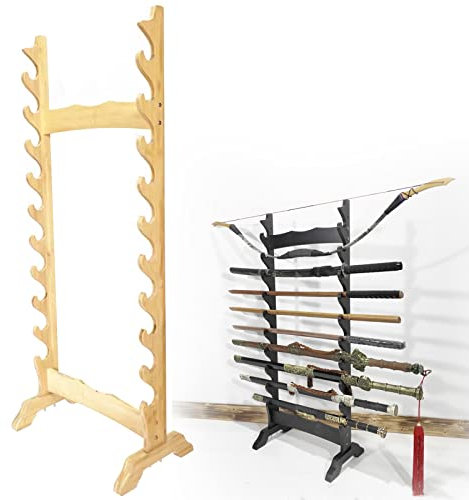 Vertikaler Ausstellungsstand-Schwertaufhänger, Mehrschichtiger Bodenstehender Schwertständer, 6-12-Lagiger Waffenständer, Kampfsport-Schwertständer, Katana-Halter Zur Aufbewahrung Verschiedener Schw