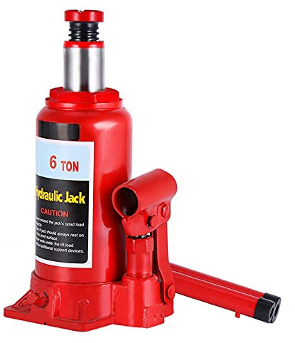 Hydraulic Jack 6T, Bottle Jack, Hydraulic Jack, Seal Jack, Lifting Height 18-34 cm for Lifting Cars, Caravans, Vehicles