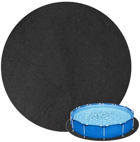 Pool Unterlage Outdoor,Poolmatten Schutzboden,Poolunterlage rutschfeste Unterlage 4 Meter Rund,Bodenschutzmatte Bautenschutzmatte,Verhindert Löcher Wasserabsorbierende Filzmatte,Pool Zubehör