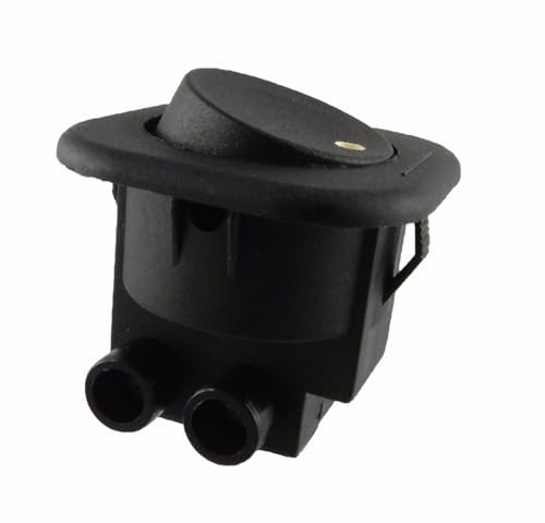 Interruptor Basculante Conmutador Pulsador con Conexión de Tornillo, Interruptor de Dispositivo 6 A 250 V ~, Dimensiones 21 x 23 x 26 mm