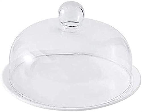 CHFYIJYHM Keramik-Kuchenbox-Set, Zuhause, Obst, Gebäck, Teller, Restaurant, Brotteller, Glas, Lebensmittel, staubige Kuppel, Obstaufbewahrung(15.6 * 15.6 * 12CM)