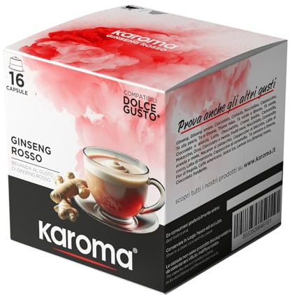 Karoma® capsule compatibili con Nescafè Dolce Gusto (Ginseng Rosso, 16)