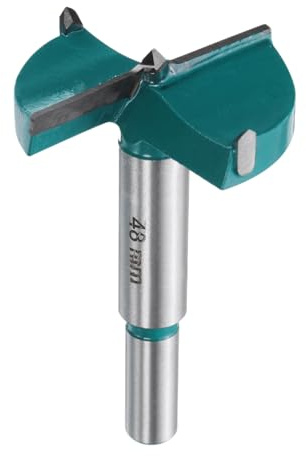 QUARKZMAN Forstnerbohrer 48mm Runder Griff aus Kohlenstoffstahl, Länge 78mm Universelle und Hochwertige Holzbohrer, Blaugrün