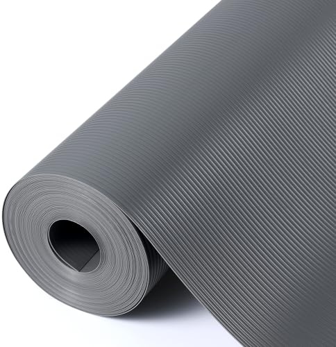 Shelf Liners for Kitchen Cabinets Drawer Liner Non Adhesive Cupboard Mat EVA Material Waterproof Refrigerator Mats Washable Fridge Liner for Cupboard and Desks Liner Gray 11.8 x 59 Inches