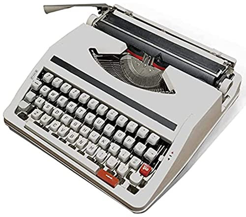 Vintage inspirierte Retro-Schreibmaschine für kreatives Schreiben, funktionale Heimdekoration zum Basteln und Buchstaben, weiße englische Schreibmaschine