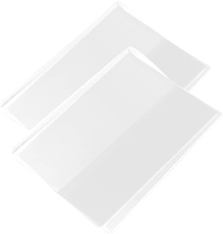 A5-buchumschlag aus PVC Transparent, 2 Stück Schutzhülle A5 | Kratzfeste Notizblockhülle, Durchsichtige Abdeckung für Schulhefte und Lehrbücher, Buchschutzfolie