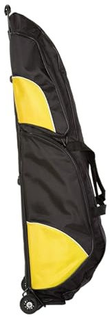 LXRHLIKG Fechttasche mit Rollen, wasserdichte 1680D Oxford-Stoff-Aufbewahrungstasche für Fechtausrüstung, Fechtdeichselradtasche, Fecht-Zugstangen-Rolltasche mit 4 Außentaschen(Yellow)