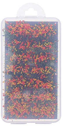 Artificial Plants Harzmaterial Cluster DIY Miniatur -Ornament Gras Büschel Orange gelbe Chrysanthemen Hitzefest leicht zu reinigen DIY Garden Dekor Flowers