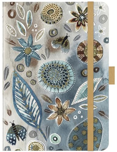 Premium Timer Big Floral Collage - Kalender 2026 - Korsch-Verlag - Taschenkalender mit Stifthalter, Lesebändchen und Zetteltasche - eine Woche auf 2 Seiten - 12 cm x 17 cm