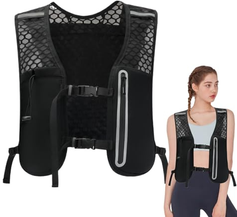 Chaleco de agua para correr, chaleco transpirable con correa ajustable, bolsa ligera para el pecho de la vejiga, bolsa de teléfono para hombres, senderismo, ciclismo, maratones, carreras, campamentos