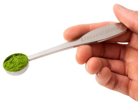 Chazoku Cuchara medidora para matcha de acero inoxidable de 1,5 g, 1/2 cucharadita, cuchara perfecta de 3 g de matcha