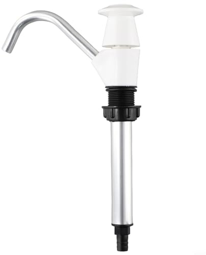 Eawfgtuw Manual Water Hand Pump for Sink Replacement Tool, Self-Priming Aluminum Alloy Pump for Camping Trailers, Motorhomes, Boats, and Outdoor Use,(White)