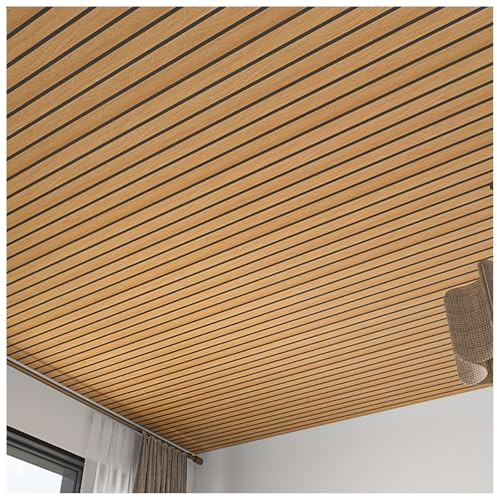 Aeovot Dalles de Plafond Suspendu - Autocollants Papier Peint en 2.6mm PVC à Décoller et à Coller, Panneaux de Plafond Imperméable/Résistant à L'humidité pour Salon, Chambre à Coucher, Plafond
