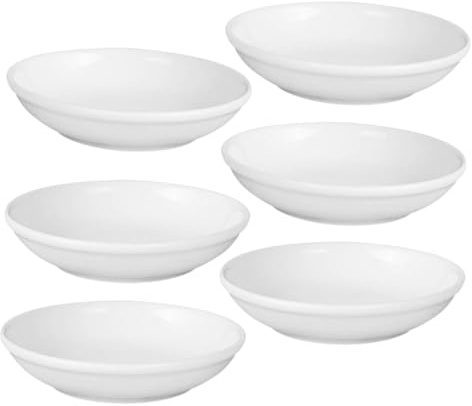 TIDTALEO 6 Pezzi Piatti in Ceramica per Scaldacera e Portacandele Piattini Resistenti e Lisci per Sciogliere Cera Oli Essenziali e Aromi Adatti per Lampade Profumate e Uso Versatile