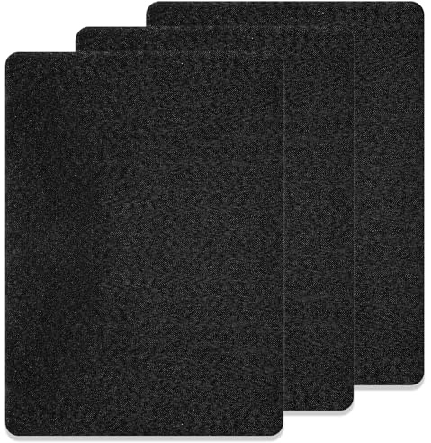 Classicseali 2 Stück Stoff Reparatur Patches, Bügelflicken Selbstklebend | 20X28cm Reparaturflicken zum Aufbügeln aus Leinen für Sofas, Bürostühle, Autositze, Vorhänge (Schwarz)