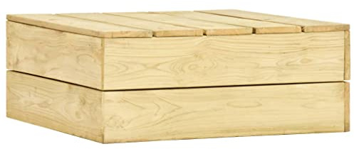 zylophax Gartentisch aus imprägniertem Kiefernholz 75x75x31 cm wetterfest Balkontisch Terrassentisch Outdoor Loungetisch robust für Garten und Balkon