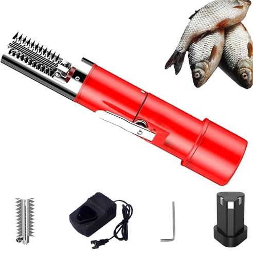Electric Fish Scaler, High Power 7000RPM Fish Descaler Machine with Stainless Steel Blades, Waterproof Scale Remover for Home and Professional Use