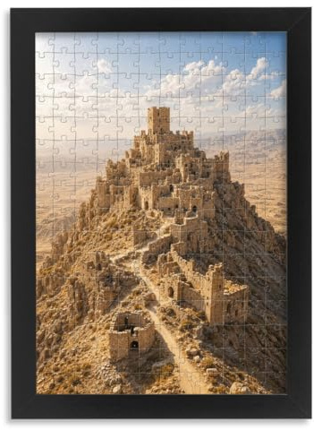 CLAMARO Marco Puzzled para Puzzles de 36x49 cm, Negro Mate, Moldura 30 mm | Lámina de Vidrio Acrílico, Panel Trasero HDF, Colgador Dentado de Metal, Vertical y Horizontal