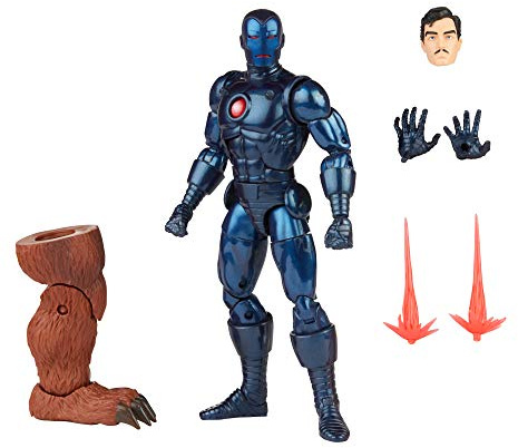 Marvel Hasbro Legends Series 15 cm Stealth Iron Man actionfigurleksak, inkluderar 5 tillbehör och 1 Build-A-figurdel, premiumdesign och artikulation flerfärgad, F0357