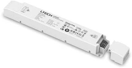 LIGHTEU®, 75W 24V DC 3.1A TRIAC LED alimentatore trasformatore dimmerabile driver, 3 in 1 supporto Triac ELV e push DIM alimentatore dimmerabile