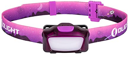 OLIGHT H05 Lite LED-Stirnlampe, 5 Modi, leichte Stirnlampe mit verstellbarem Kopfband, angetrieben durch 2 AAA-Batterien, Reiten (Rosa)