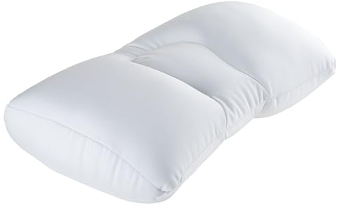 Lavish Home Microbead Pillow - Moldable and Temperature Regulating Cushion Ergonomic Pillow - Head, Neck and Shoulders Comfort for Restful Sleep and Travel - (White)