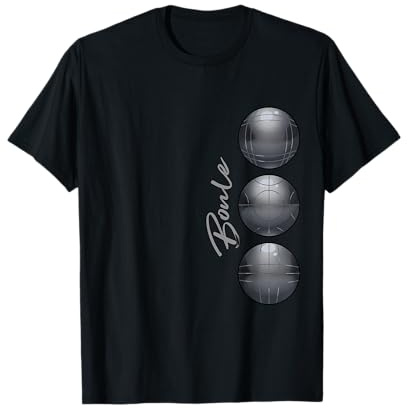 Boule T-Shirt, Unisex, Schwarz, S, Kurzarm, Klassische Passform, Boule-Motiv, Sport, Alle Altersstufen