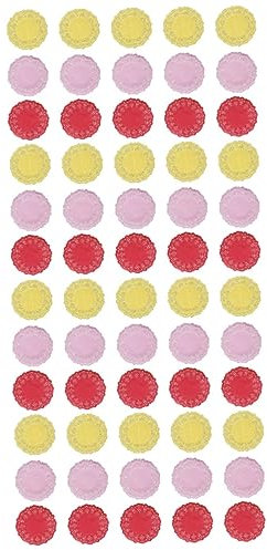 Healifty 600 Pz Centrini Di Carta Rotondi Centrini Di Carta Colorata i Di Pizzo Tovagliette Di Usa e Getta i Di a Cuore Colorato Stuoia Di Nozze Delicato