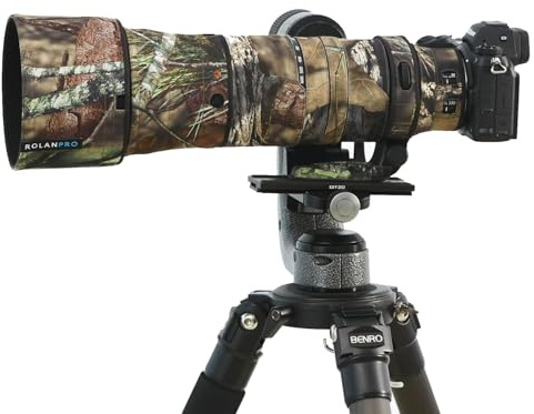 ROLANPRO Lens Coat Custodia Protettiva Compatibile con Nikon Z 180-600mm f/5.6-6.3 VR, Copertura Antipioggia per Fotografia Naturalistica e Birdwatching, #23