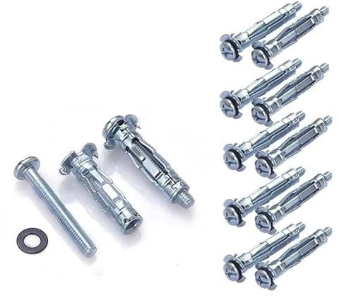 GETREY Expansionsbolzen Rawl, Ankerbolzen, Trockenbauanker, Gipskarton-Hohlraumstopfen, Dübel, Hohlwandanker for Decken-Expansionsschrauben, Gipskartonlöcher (5 Stück) (Farbe: M5 x 52 mm)