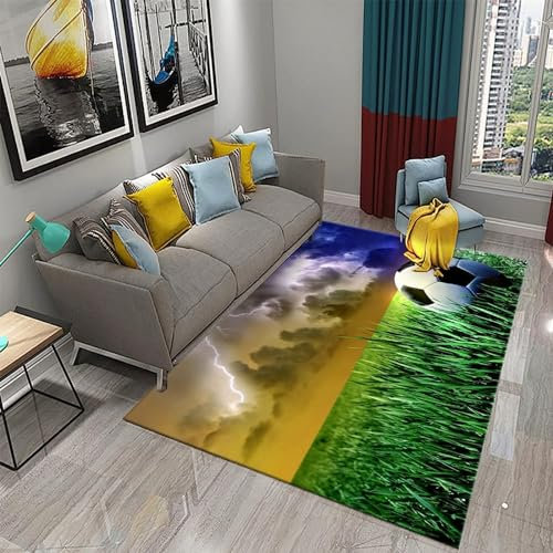 3D Teppich Lightning-Fußballstadion Boden Matte Wohnzimmer Große Größe Teppiche Weiche Schlafzimmer Teppich Für Kinder Jungen Mädchen Toilettenmatte Toormat 100 X 150 cm -4U1K3U8C4W7T2