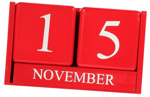 AUTSUPPL Tischkalender Kalenderblöcke Ewiger Haushaltskalender Aus Dichtem Kartonmaterial Mit Nummerierten Blöcken Und Monatsblöcken Für Täglichen Gebrauch Dekoratives Geschenk Für Zuhause
