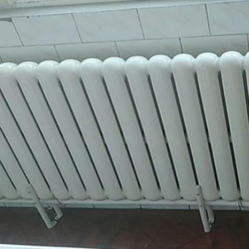 Une paire de pieds de radiateur en fonte robuste – Parfait pour les radiateurs de cuisine, salon, salle de bain, blanc (30 cm)