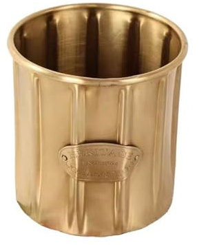 Lizhuzhuzs28 Eiseimer Handgefertigter Eiswürfel-Eimer aus Messing, Aufbewahrungseimer, Rotwein-Eimer, leicht, luxuriös, for den Schreibtisch, Heimdekoration Eiskübel Sektkühler