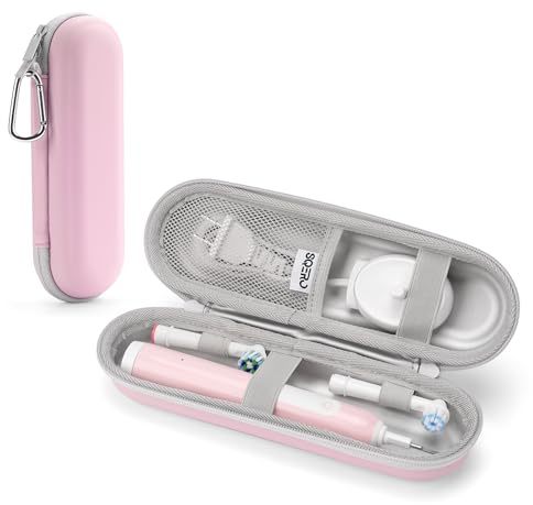 SQERO Reiseetui Elektrische Zahnbürste für Oral-B Pro/IO, Philips Sonicare | Oral B Zahnbürste Reiseetui für Bürstenköpfe & Zubehör, Tragbares Etui, Wasserfest
