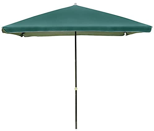 HUIBBGO Parasol de Plage rectangulaire, 250 cm, Tissu Polyester imperméable, Hauteur réglable, Parasol de Jardin pour Jardin et terrasse extérieurs